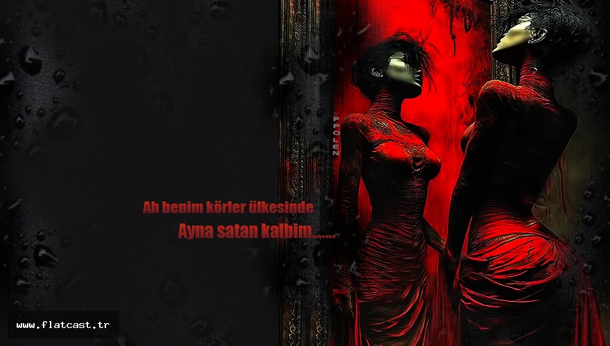 Ah benim körler ülkesinde;           Ayna satan kalbim.......