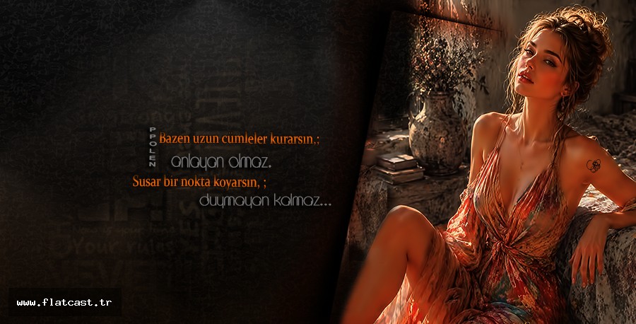 Bazen uzun cümleler kurarsın,       Anlayan olmaz. Susar bir nokta koyarsın,               Duymayan kalmaz...